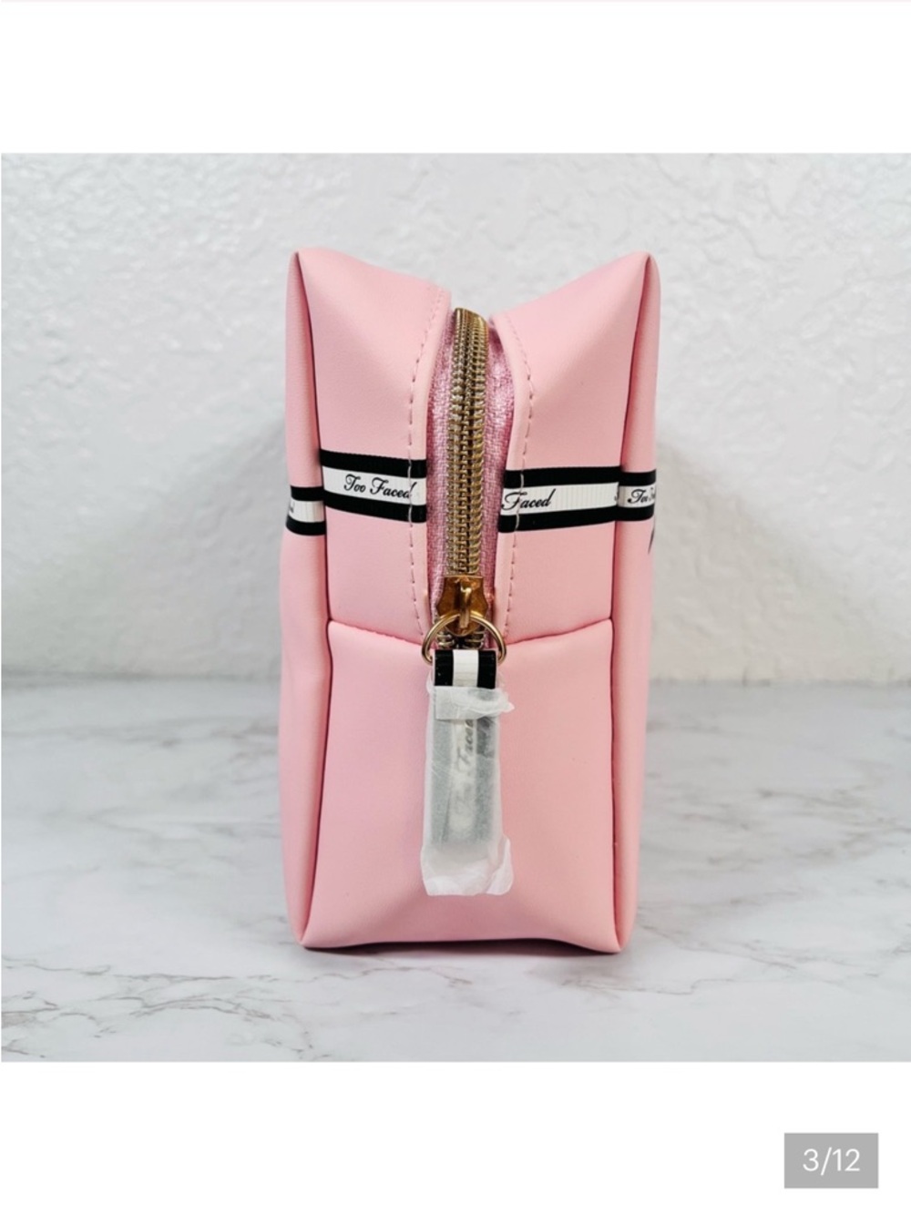 Too Faced Pink Ribbon Cosmetic Pouch - Picture 2 of 7
